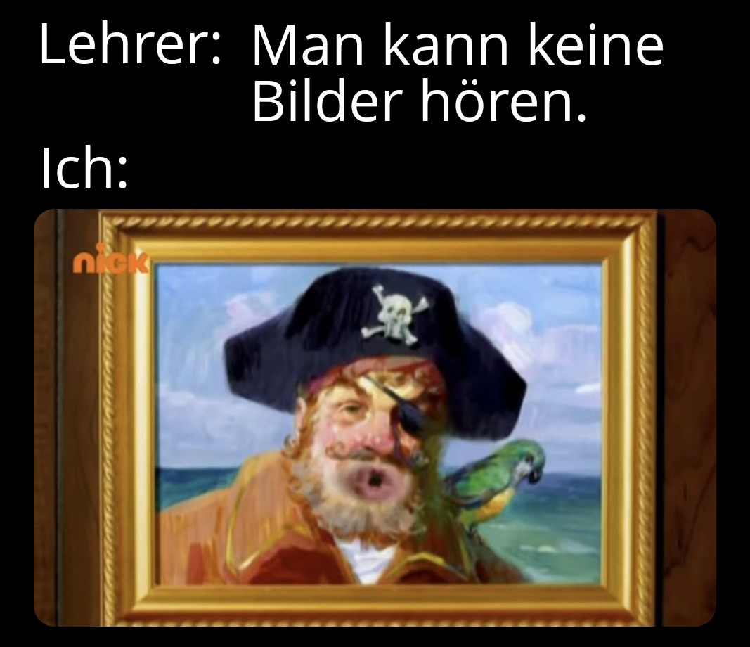 Alles klar, Kinder? Geht das nicht lauter? Ooooooooooh Wer wohnt in ′ner Ananas ganz tief im Meer? Saugstark und gelb und porös und zwar sehr? Wenn der Sinn nach pazifischem Blödsinn euch steht Dann schwingt euch an Deck und kommt ja nicht zu spät! Und jetzt alle! SpongeBob Schwammkopf, SpongeBob Schwammkopf, SpongeBob Schwammkopf! SpongeBooob Schwammkooopf