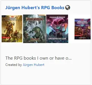 A preview image for "Jürgen Hubert's RPG Books".