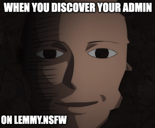 Saitama's face underground looking creepy when you discover your admin on lemmy.nsfw