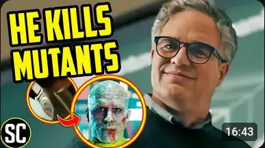 Screenshot de uma thumb de youtube com uma cena em que o hulk (bruce banner) aparece no filme dos vingadores e ele está a cara do Luis Nassif