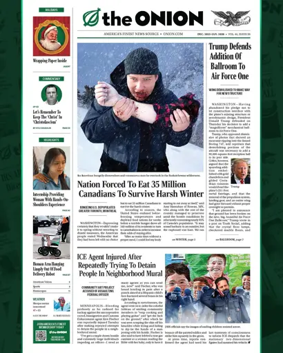 The Onion Newspaper December 2025 Edition
