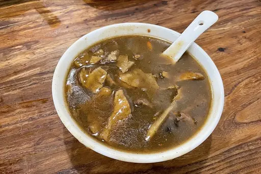 A bowl of delicious chinese hot pepper soup