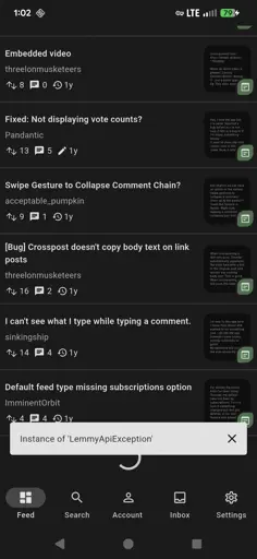 Screenshot showing the error mentioned in the title