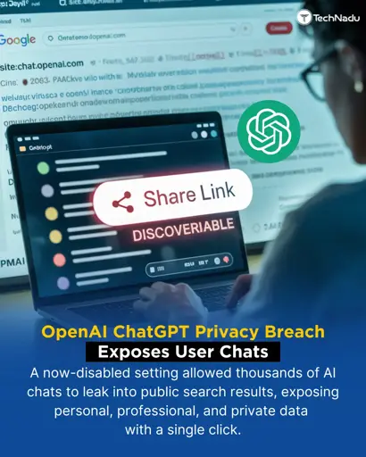 OpenAI ChatGPT Privacy Breach Exposes User Chats via ‘Make Link Discoverable’ Setting
