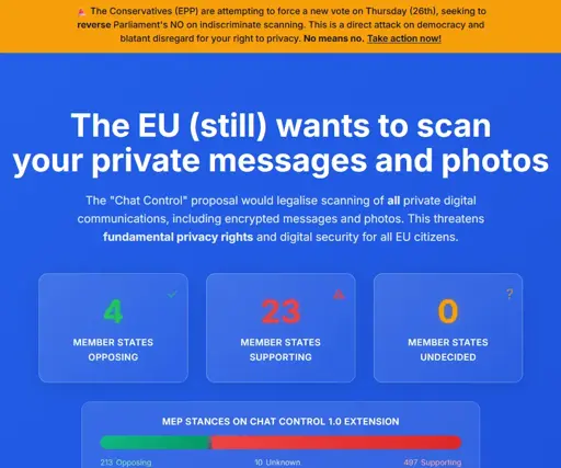 The Conservatives are trying to force a vote against the vote against indiscriminate scanning